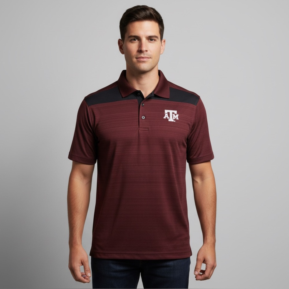 Champion Maroon and Black Polo Shirt